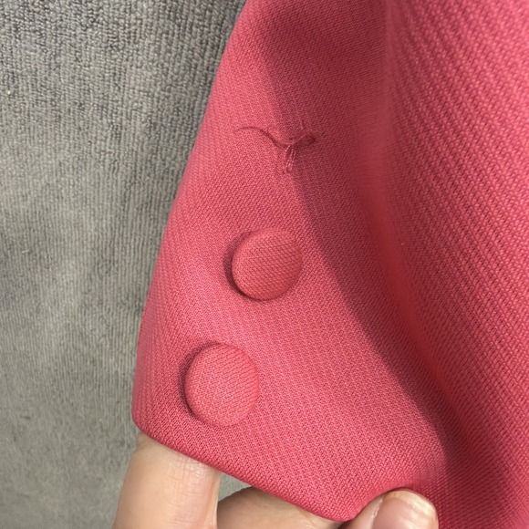 Lilli Ann Vintage Pink Suit Jacket Floral Collar 1960s Mod Blazer Small - Picture 3 of 11